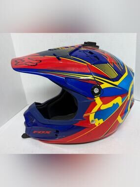 Fox Racing V1 Pilot MX Motocross Blue Size YOUTH Medium